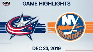 NHL Highlights | Blue Jackets vs Islanders - Dec. 23, 2019