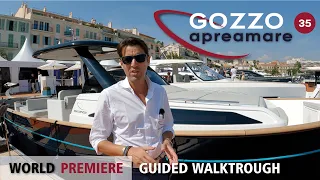 APREAMARE GOZZO 35 MOTOR BOAT | WORLD PREMIERE | GUIDED WALKTROUGH | CANNES