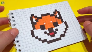 Рисуем Собаку Акита Шиба Ину Рисунки По Клеточкам КАК НАРИСОВАТЬ PIXEL ART Dog Akita Inu