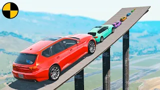 Big & Small Cars vs Massive Ramp 😱 BeamNG.Drive