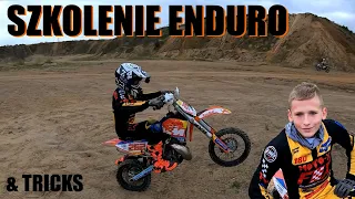 Enduro training on KTM 65SX on the sand mine