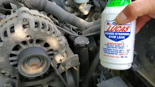 Quick and dirty way to fix Power steering fluid leak, I fixed my car|Lucas power steering stop leak