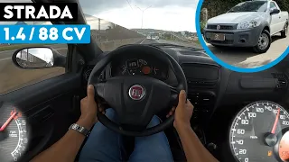 FIAT STRADA 1.4 É BOA? ANDA BEM? AGUENTA? VALE A PENA COMPRAR EM 2022? TESTE ACELERANDO NA ESTRADA