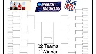 An NFL March Madness 32 Team Bracket on Madden 22