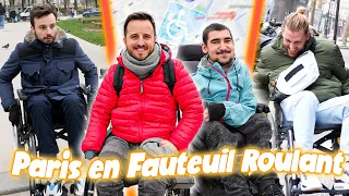 Course dans tout Paris en fauteuil roulant (avec Pierre Croce, Roro le Costaud et Edgar)