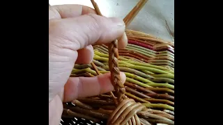 willow basket making - Herb basket