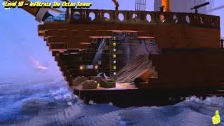 The Lego Movie Videogame: Lvl 10 Infiltrate the Octan Tower - FREE PLAY -(Pants & Gold Manuals)- HTG