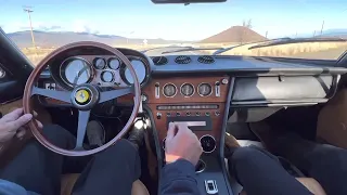 1970 Ferrari 365 GT 2 + 2 Driving Video Sound On