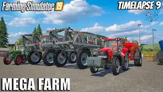 Earning 100k from contracts | MEGA FARM Challenge | Timelapse #9 | Farming Simulator 19