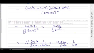 WMA13/01 (Edexcel) IAL P3 January 2023,  Q5, Trig Identities & Equations