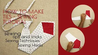 📌How to Sew a Tie | Easy Sewing Tutorial tie sewing for beginners ✅ school kids tie sewing hacks