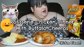 Buffalo Cheetos and A Winner Winner Chicken Dinner With Sides Mukbang Eating Show