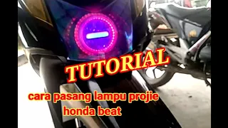 cara pasang lampu projie beat fi || by mulia variasi