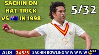 India Vs Australia 1998 | SACHIN 5 Wickets for 32 vs Australia | Nail Bitting Bowling by Sachin😱🔥