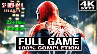 Spider-Man Remastered PS5 100% Full Game Walkthrough Longplay - No Commentary (4K 60FPS)