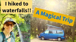 Mountain camping ALONE in my van | EPIC Waterfalls!!