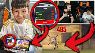 PEGUEI UMA CRIANÇA USANDO TRAPAÇAS PRA CELULAR NO FREE FIRE E ELE FICOU SEM REAÇÃO!!