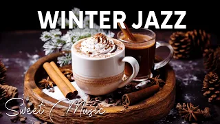 ☕❄️Warm Night Coffee Winter Ambience with Sweet Instrumental Jazz Music & Soft Bossa Nova to Relax