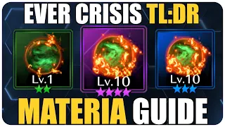 FF7 Ever Crisis TLDR Materia Tutorial