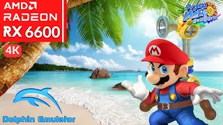 Dolphin Emu - Super Mario Sunshine  4K 60FPS - RX 6600 + i5 11400F