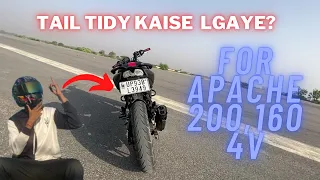 how to install magnetic tail tidy In Apache rtr 200,160 4V || easy method||