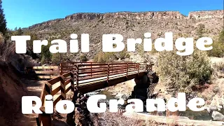 We built this! La Junta trail bridge. Rio Grande Del Norte National Monument in New Mexico.