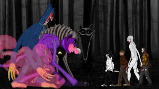 Catnap, Huggy Wuggy VS Scp 096, Jason, Freddy, Jeff - Poppy playtime chapter 3 animation