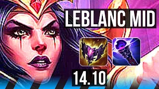 LEBLANC vs EKKO (MID) | 67% winrate, 11/3/4 | EUW Master | 14.10