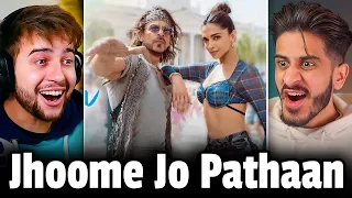 Jhoome Jo Pathaan Full Song Reaction by Foreigners