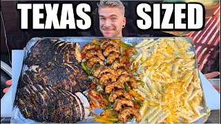 MASSIVE JERK CHICKEN & SHRIMP CHALLENGE | Spicy Jamaican Jerk Chicken, Shrimp & Pasta Challenge