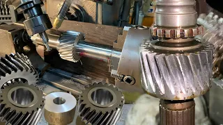 How Young Machinist With Essential Machining Skills Make New Helical Gear From Round Iron Bar