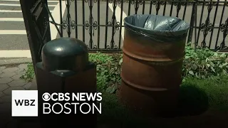 Replacing trash cans in East Boston park could cost $4,000 - per barrel