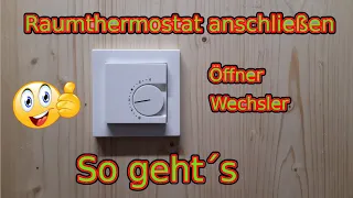 Raumthermostat anschließen Fußboden + IR Heizung | Funktion | Schritt für Schritt | ✅ EleKtrOniXxX✅