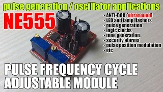 Review NE555 Pulse Frequency Cycle Adjustable Module. Square Wave Signal Generator. H2578AY K68674BS