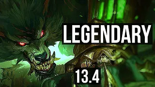 WARWICK vs PANTH (TOP) | Rank 2 Warwick, 9/1/4, Legendary | TR Challenger | 13.4