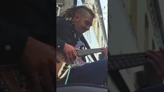 Fast Slap Bass busking in Newquay