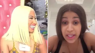 Nicki Minaj LAUGHS at Cardi B’s Meltdown During Instagram Livestream Over Offset Cheating on Her