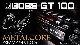 BOSS GT 100 METALCORE Distortion - Core Metal Preamp 4x12 Cabinet.