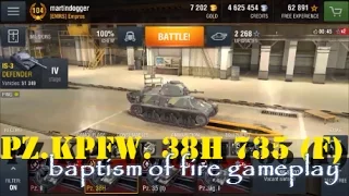 WoT Blitz | Pz.Kpfw. 38H 735 (f) | Baptism of Fire gameplay