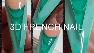 3D FRENCH NAIL step by step tutorial. #NaioNails #3D