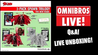 Omnibros Live Sunday Show: SPAWN KICKSTARTER 3 PACK TRILOGY SET UNBOXING!