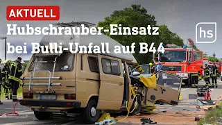 Schwerer Verkehrsunfall auf B44 sorgt für Hubschrauber-Einsatz | hessenschau
