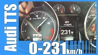 Audi TTS 0-231 km/h Launch Control S-Tronic FAST! Acceleration Test Autobahn Beschleunigung