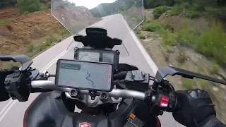 Yamaha Tracer 900 riding through mountain roads