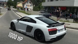 1000 HP Audi R8 BiTurbo - Acceleration Sound & Revs!