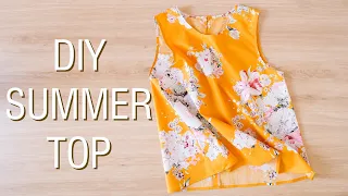 DIY Summer Top | How To Make Sleeveless Top