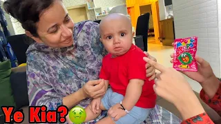 Basil ko magic candy khila di😂 | his reaction😂