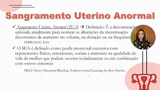 2) Aula de medicina - Sangramento uterino anormal | Professora Julianna Rizzo @jurizzogineco