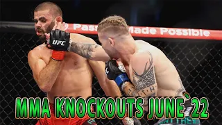 MMA knockouts June 2022