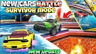 New cars battle survivor mode 😱||Multiplayer funny moments 😂||Extreme car driving simulator||